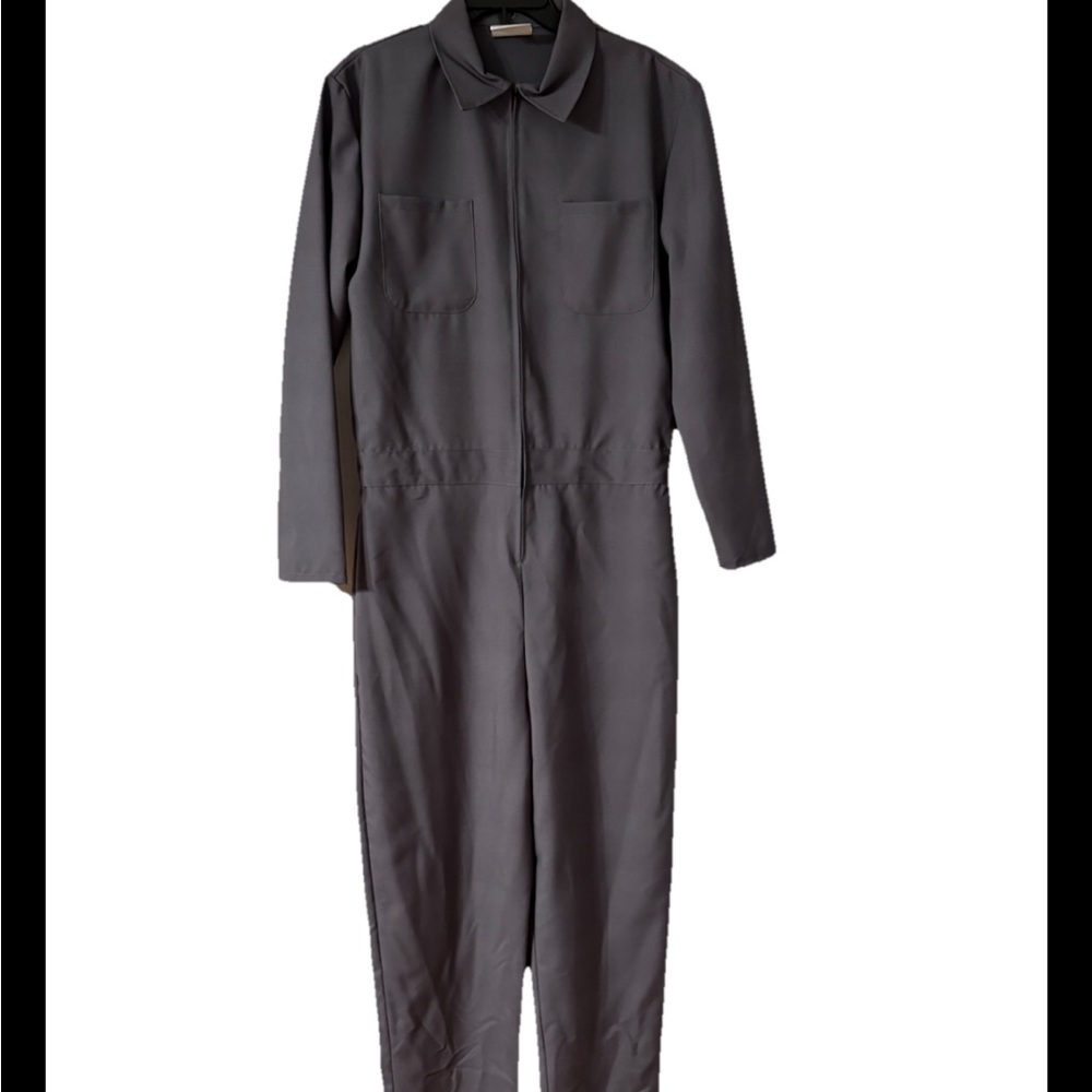 Gray men’s Mechanic Coveralls Michael Meyers Jumpsuit Halloween Costume Small/Me